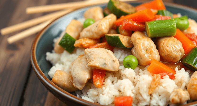 Recipe For Chicken Stir Fry With Rice And Vegetables